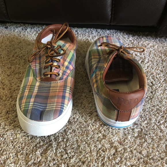 Polo Ralph Lauren Other - POLO by Ralph Lauren plaid sneakers